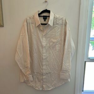 Jos A Banks Men’s Cream Button Down Long Sleeve Shirt